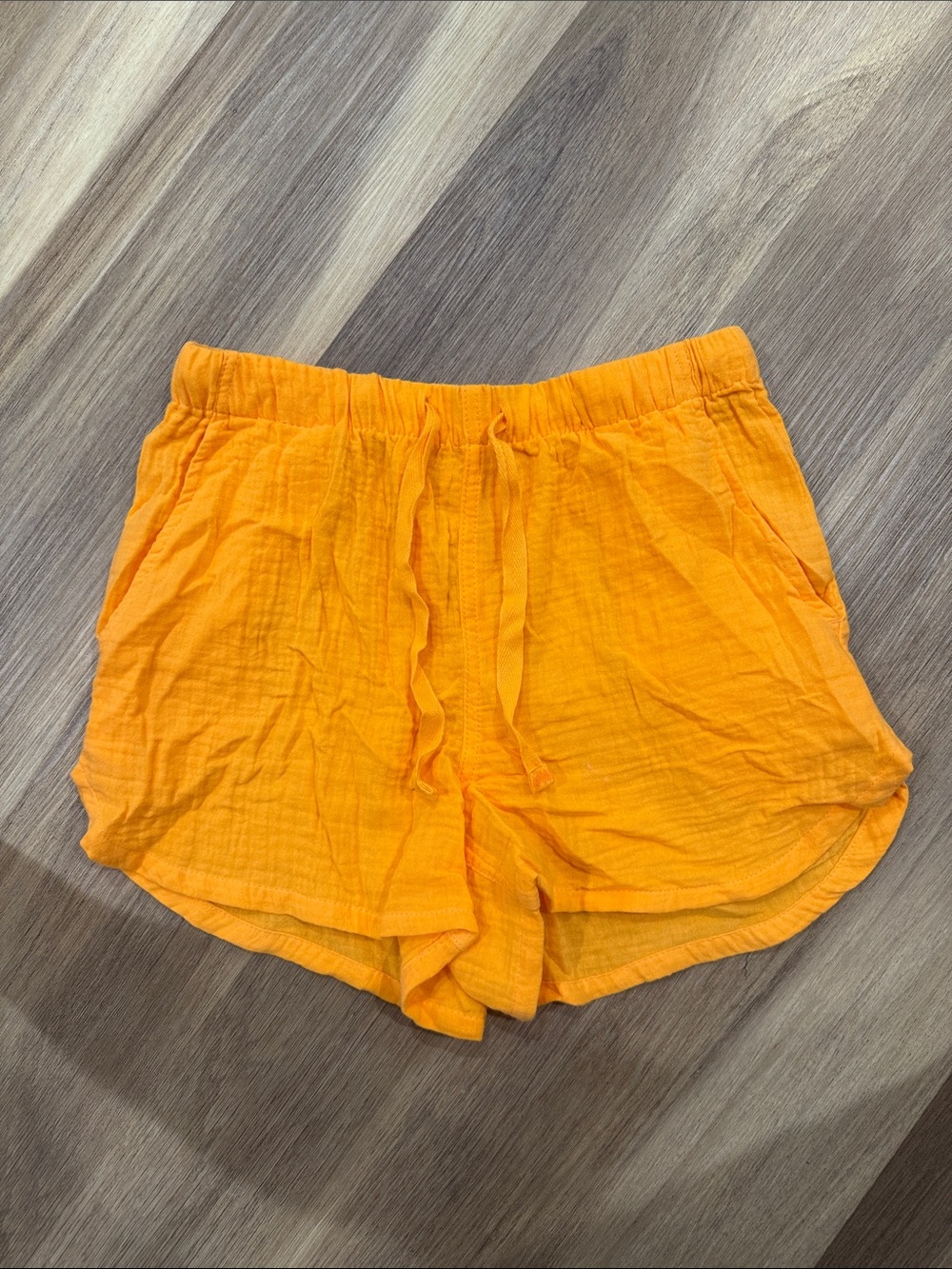 stars above Orange Lightweight Drawstring Athletic Shorts